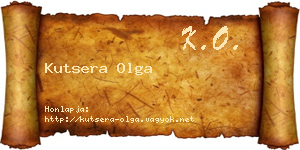Kutsera Olga névjegykártya