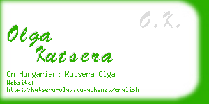 olga kutsera business card